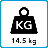 Gewicht - 14,5 kg