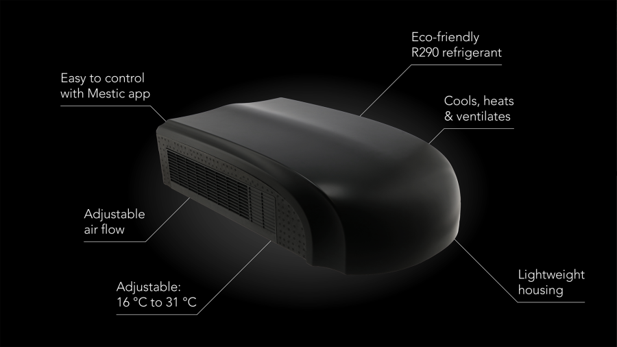 Tagklimaanlæg RTA-1700L sort