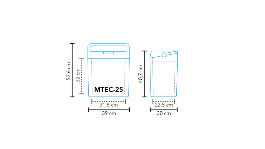Køleboks termoelektrisk MTEC-25 AC/DC