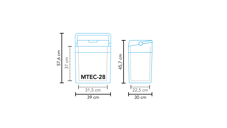 Køleboks termoelektrisk MTEC-28 AC/DC