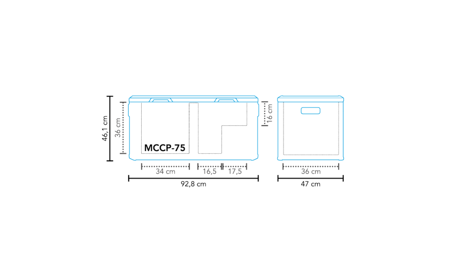 Køleboks kompressor MCCP-75 AC/DC Dual Zone