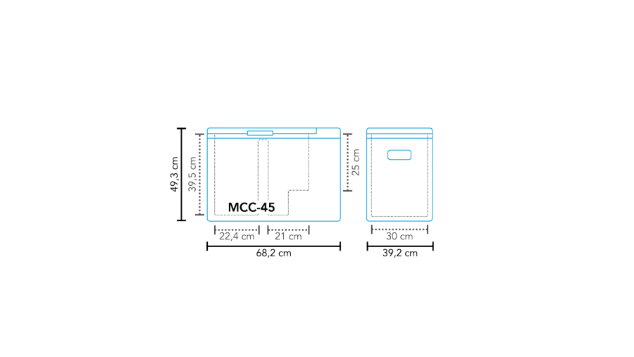 Køleboks kompressor MCC-45 AC/DC Dual Zone