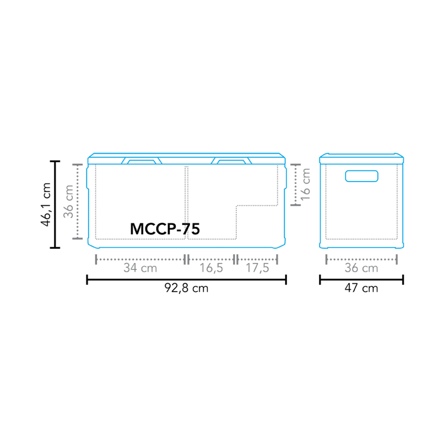 Køleboks kompressor MCCP-75 AC/DC Dual Zone